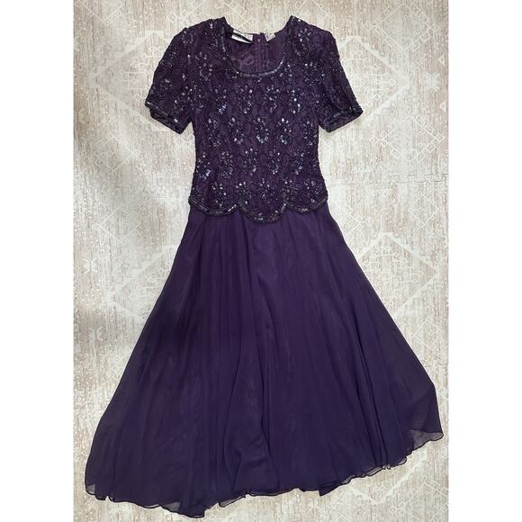 Scala Beaded Mother of the Bride, Cocktail, Vtg Formal Dress Medium Dress - Picture 6 of 9